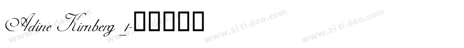 Adine Kirnberg_1字体转换